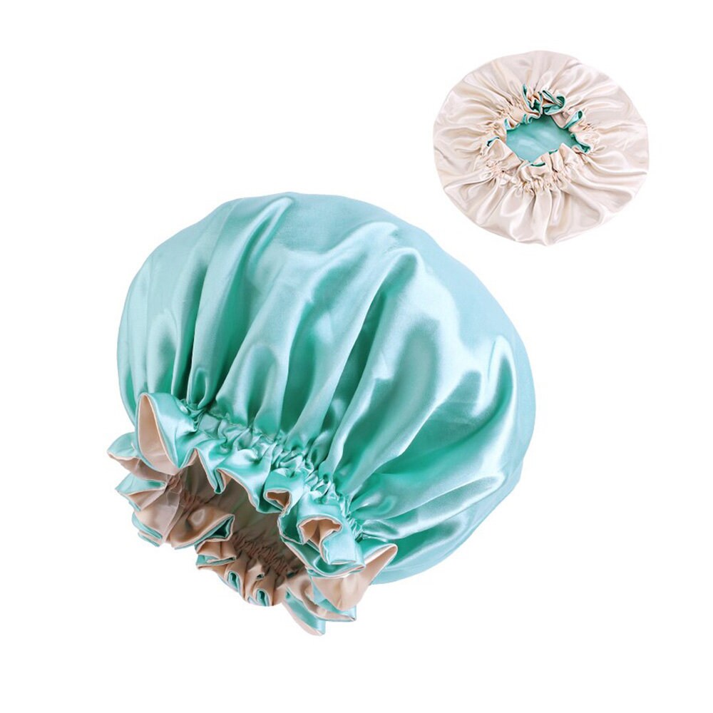 Lightblue Satin Hair Bonnet ( Reversable Satin Night sleep cap ) –  AfricanFabs