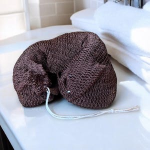 African net sponge / African exfoliating net / Sapo sponge - Brown