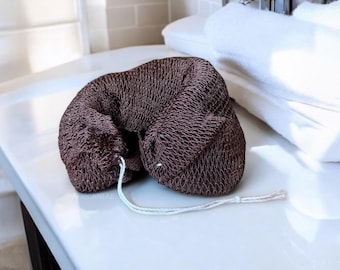 African net sponge / African exfoliating net / Sapo sponge - Brown