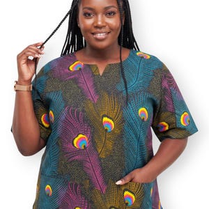 peacock dress shirt Spier & Mackay Aqua Peacock Print - Camp Collar