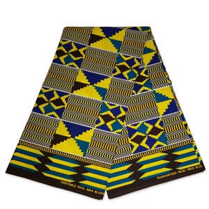 African Kente print fabric - Multicolor KENTE Ghana wax cloth KT-3125 - 100% Cotton