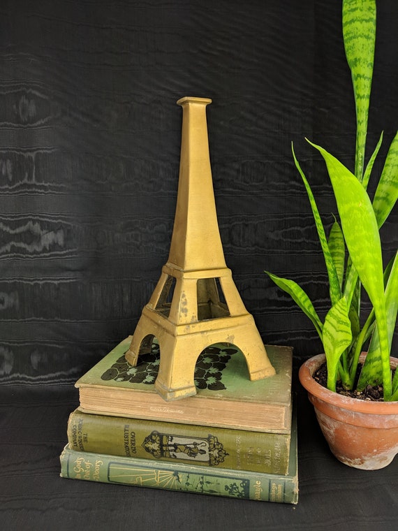 Vintage Brass Eiffel Tower Sculpture Paris Desk Decor Brass Etsy