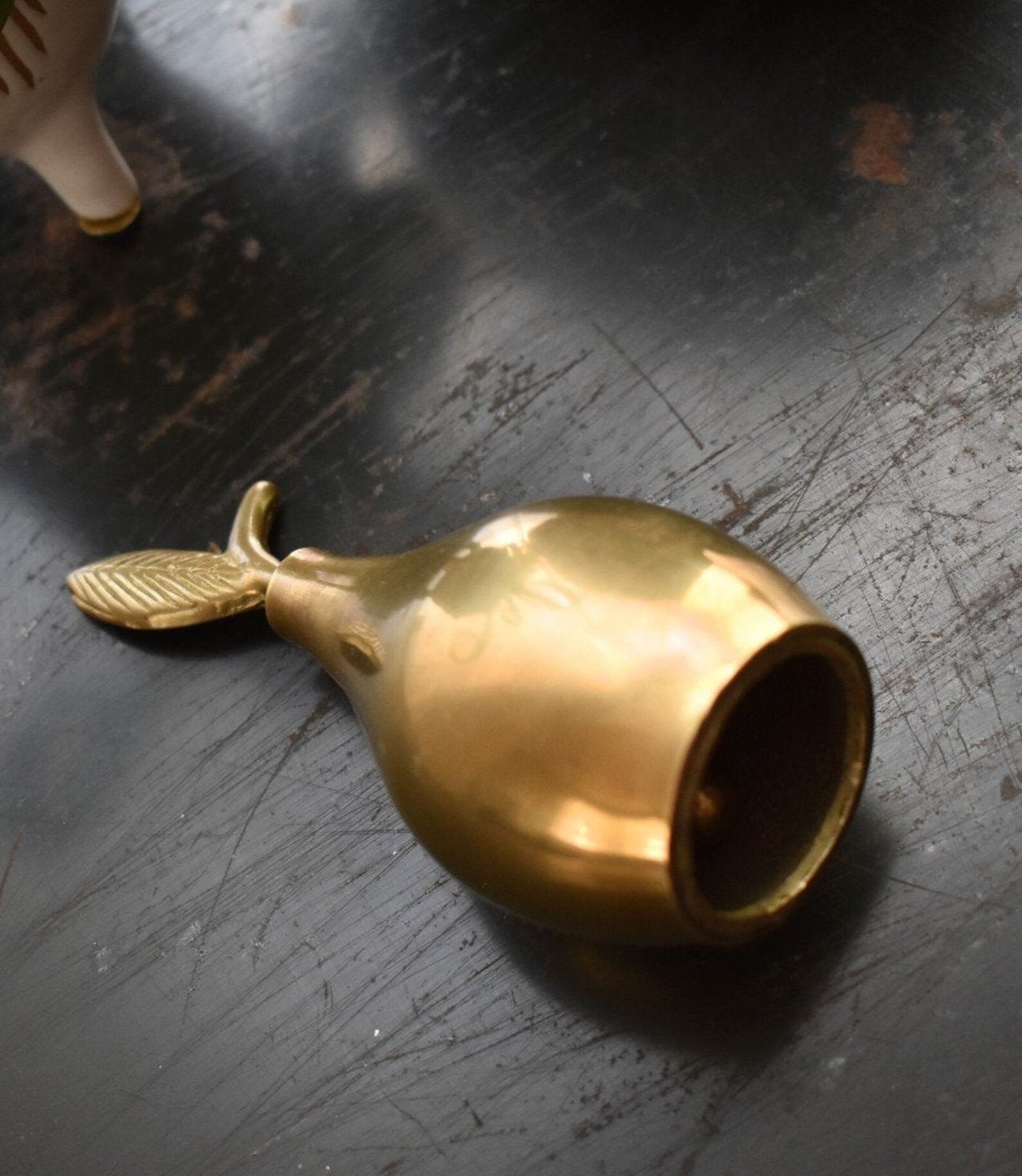 Vintage brass pear bell/hand bell/brass fruit decor Etsy