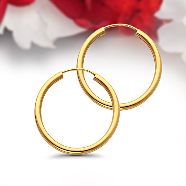 Endless Hoop Earring Etsy