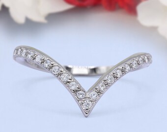 High Polish Chevron Thumb Ring - 925 Sterling Silver Band, Sizes 3-10