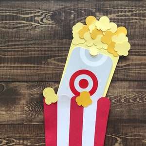 Popcorn Gift Card Holder l Humor Gifts l Gag Gifts l Movie Lover Gifts l Birthday Gift l Kids Giftsl Customizable l Holiday l Ready To Pop