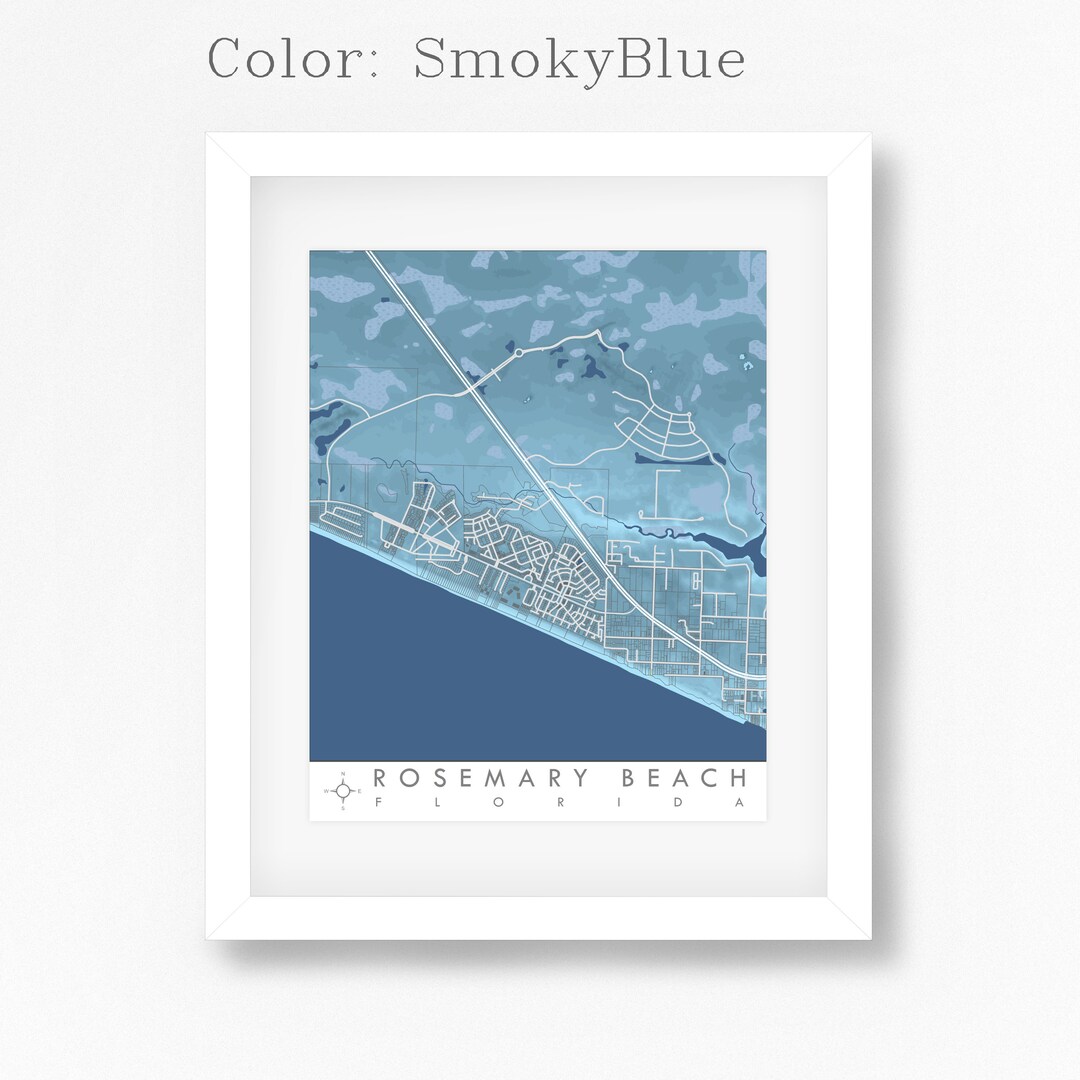 Rosemary Florida Map With Streets, Water, Topography, Parcels. Color