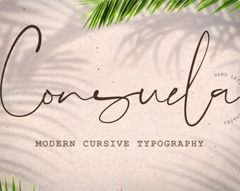 Consuela Script Font- Cursive Font, Script Font, Modern Font