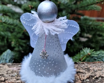 Guardian angel Emmchen in winter dress - unique - changing color play - each angel is lovingly handmade.