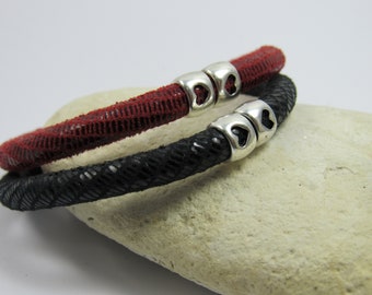 Noble nappa leather bracelet 6 mm