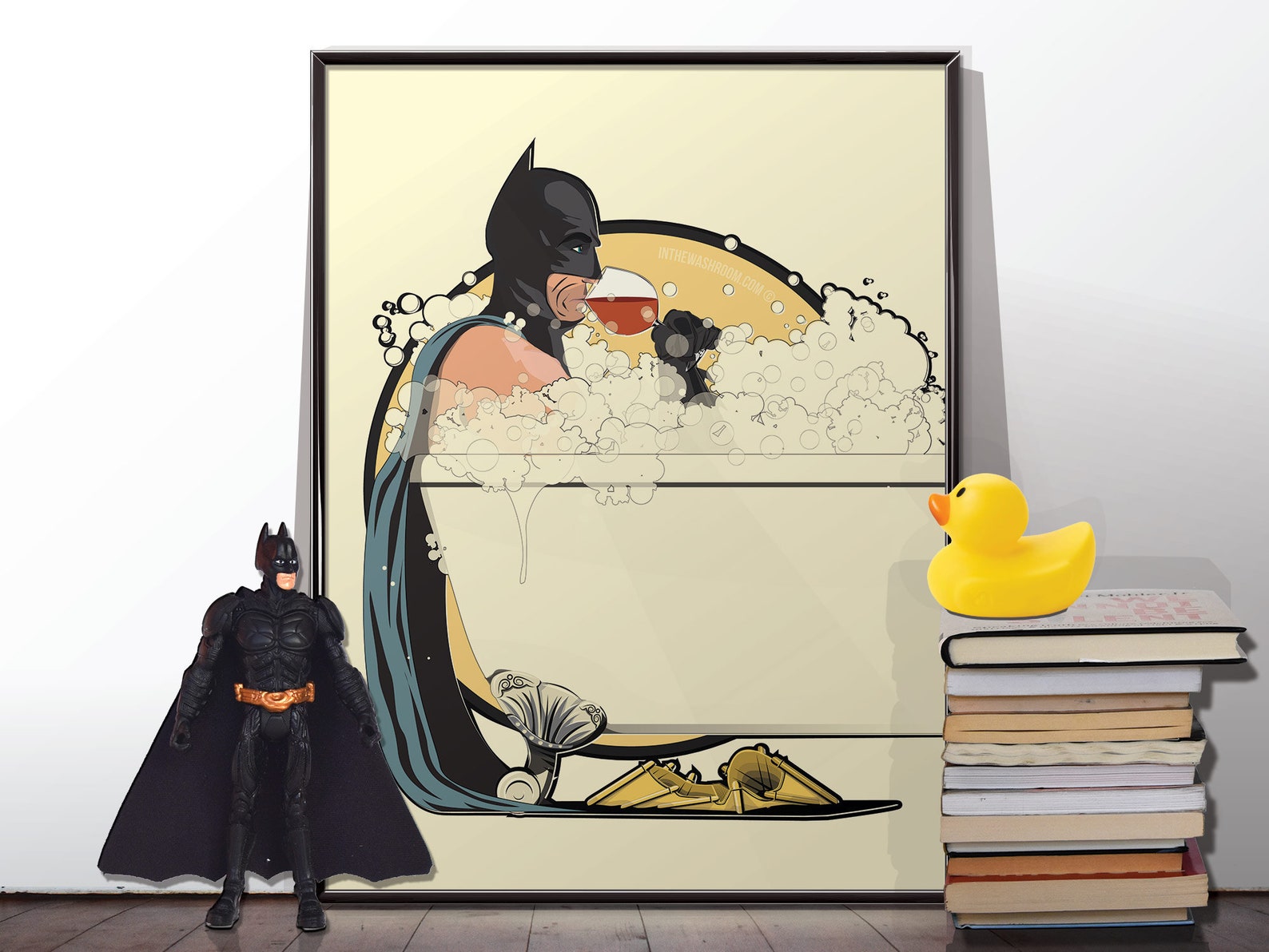 Batman in the bath Poster Comic Book Wall Art Print Home | Etsy