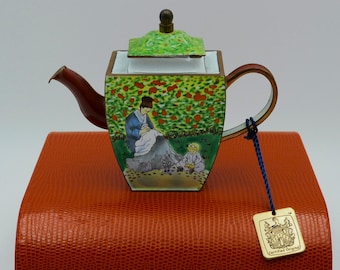 Vintage Boxed Charlotte di Vita *CAMILLE MONET with CHILD* Miniature Teapot  with Box