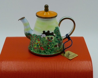 Vintage Boxed CHARLOTTE di Vita *MONET - The Artist Garden* Miniature TEAPOT with Box