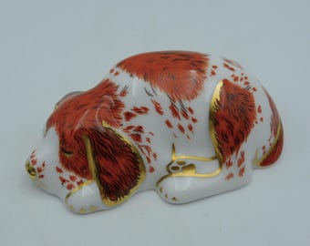 c2000 Royal CROWN DERBY *PUPPY* Dog - Paperweight - Collectors Guild Issue