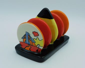 Vintage LORNA BAILEY **Dimsdale Hall** TOAST Rack  14cm L - Ellgreabe Pottery Excellent