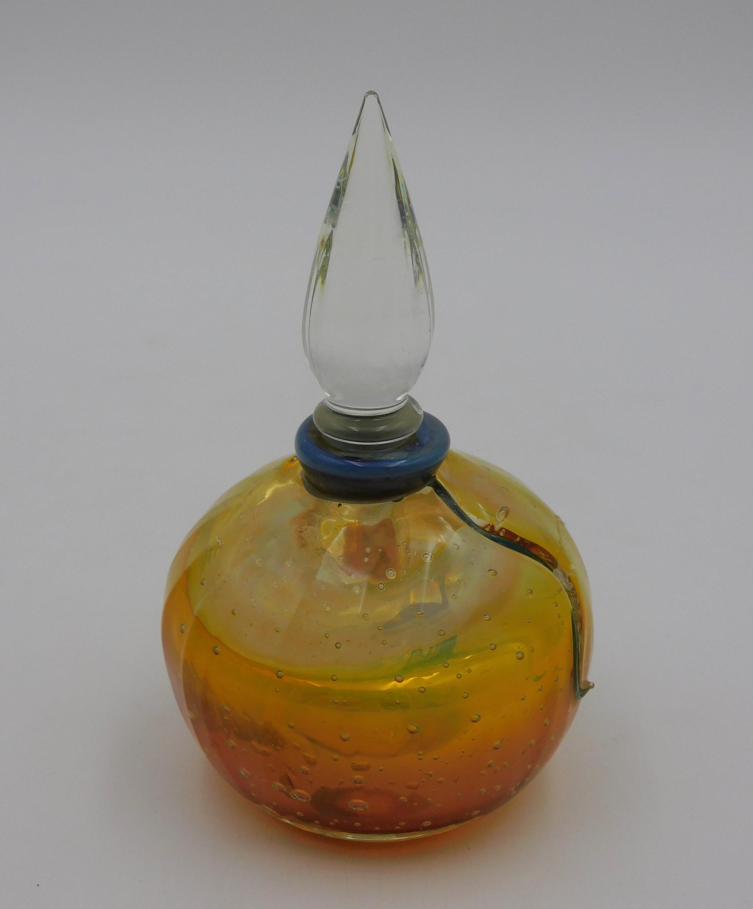 Richard Clements Art Glass Perfume Bottle: Australian Studio Glass