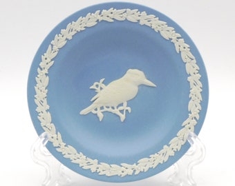 Rare Wedgwood Blue Jasperware New Zealand Kea Bird of Prey Rare Wedgwood Blue Jasperware New Zealand Kea Bird of Prey