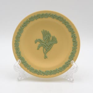 Wedgwood - Sage Green on CANE Jasper Ware *KANGAROO PAW* Miniature Plate -  Excellent