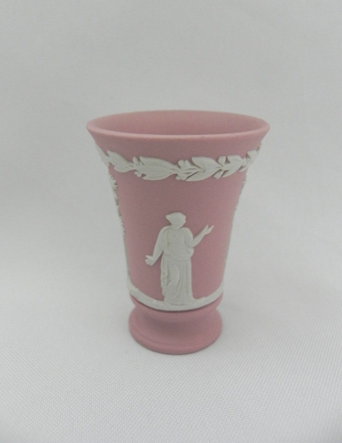 Rare WEDGWOOD PINK Jasperware Miniature VASE Excellent Etsy