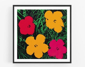 Andy Warhol Flowers Etsy Andy Warhol Flowers Etsy