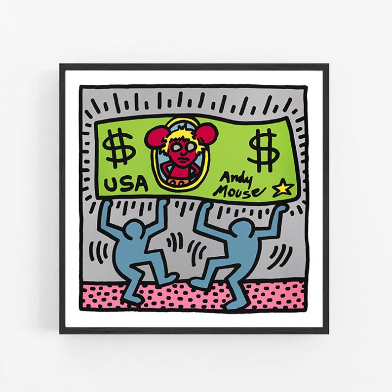 Poster Giclee Print Andy Mouse #4 Keith Haring