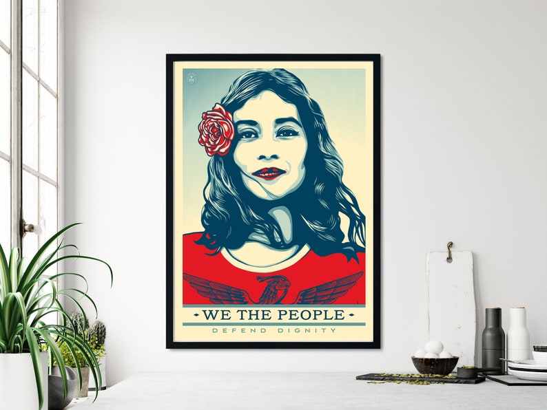 Shepard Fairey Poster Giclee Prints We The People Defend Dignity