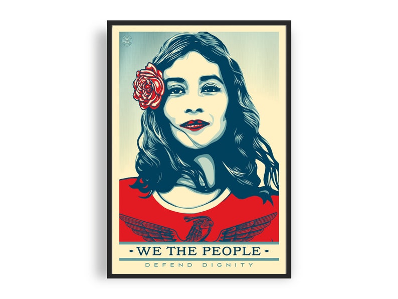 Shepard Fairey Poster Giclee Prints We The People Defend Dignity
