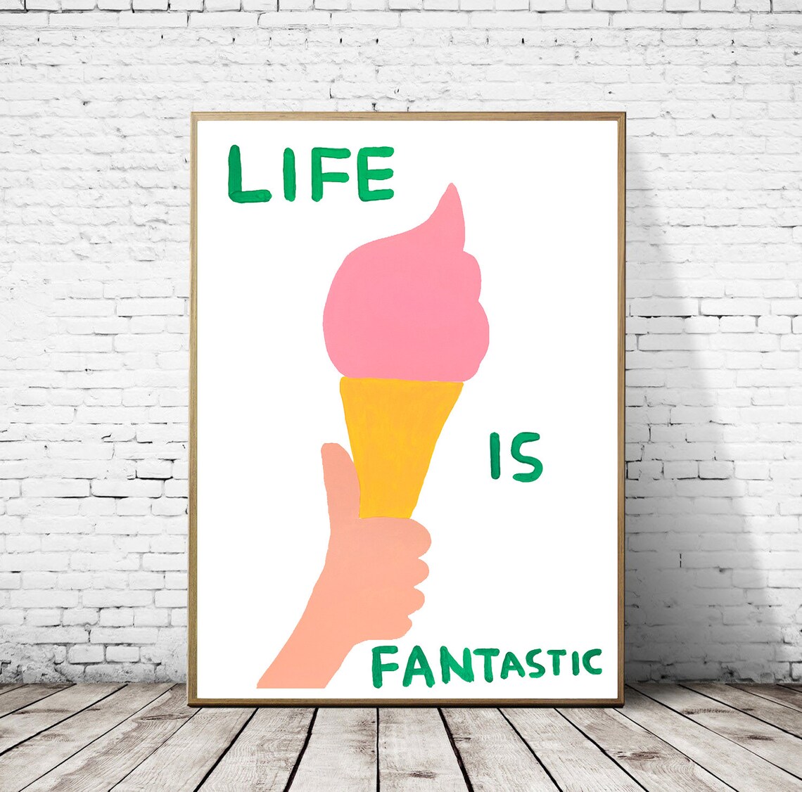 David Shrigley Life is Fantastic Print Giclee Poster Etsy