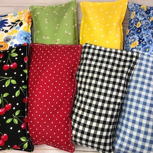 Rice Headache Pillow, Microwavable, Heat Pack, Migraine Cold Pack, Rice Bag, Heating Pad, Natural Pain Relief, Lavender or Unscented