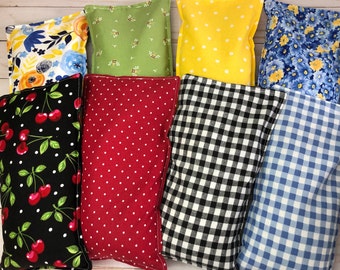 Rice Headache Pillow, Microwavable, Heat Pack, Migraine Cold Pack, Rice Bag, Heating Pad, Natural Pain Relief, Lavender or Unscented