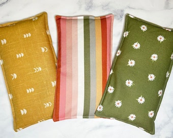 Rice Heating Pad, Rice Bag, Microwavable Heating Pad, Cold or Heat Pack, for Pain & Relaxation, Get Well Gift, Handmade Gift, 2 Sizes