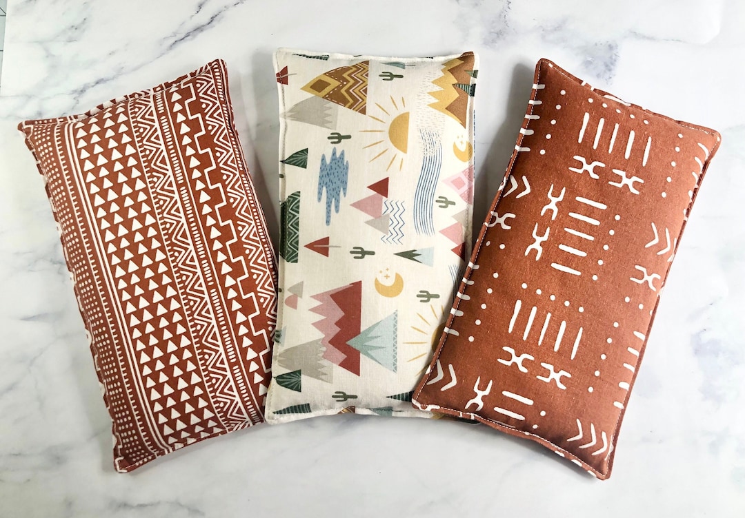 Almohadilla térmica para microondas, bolsa de arroz, terapia natural de  calor o frío, para relajación, dolores musculares, espalda, calambres y  dolor