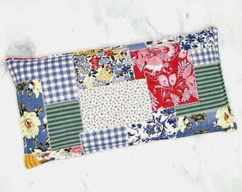 Rice Heating Pad, Rice Bag, Microwave Heating Pad, Heat Pack, Cold Pack, Therapy Bag for Pain Relief & Relaxation, Patchwork Print, 2 Sizes