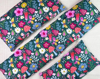 Heating Pad Microwavable, Rice Bag, Neck Wrap, Eye Pillow, Reusable, Hot or Cold Therapy Pack, Natural Pain Relief, Handmade, 3 Sizes or Set