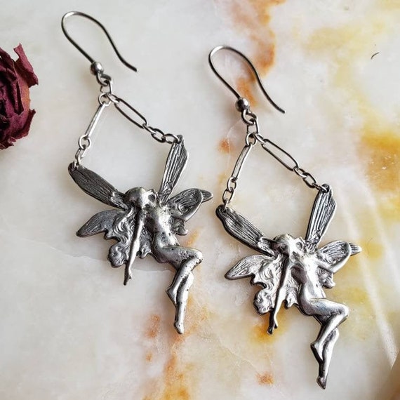 Sterling Silver Fairy Earrings