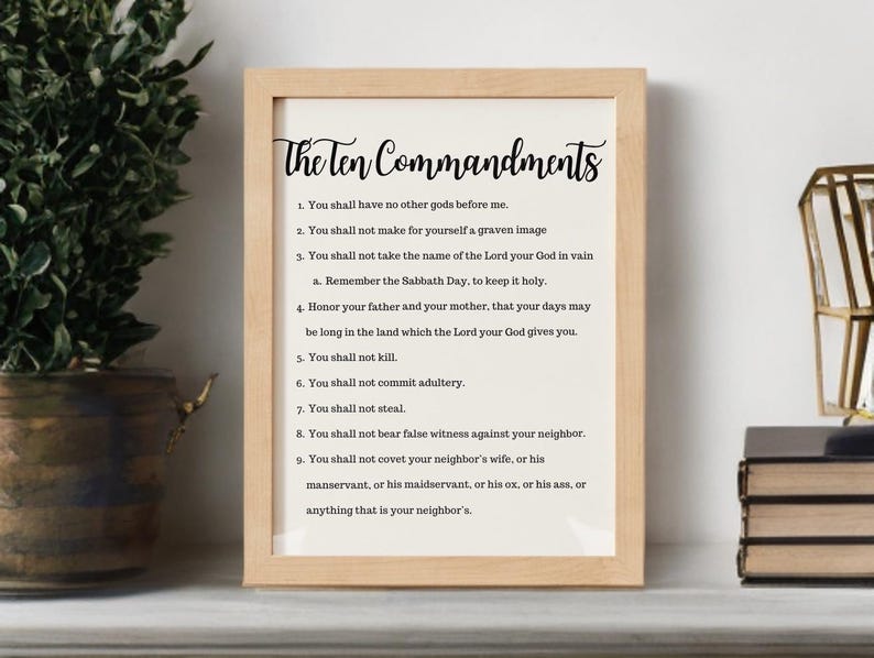 Ten Commandments Poster - Etsy