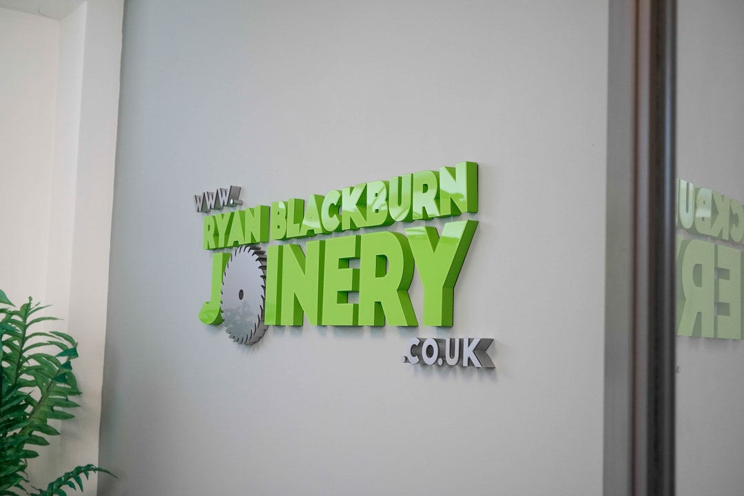 Bespoke Business Wall Logo Office Signs 3D Acrylic Laser Cut Etsy UK