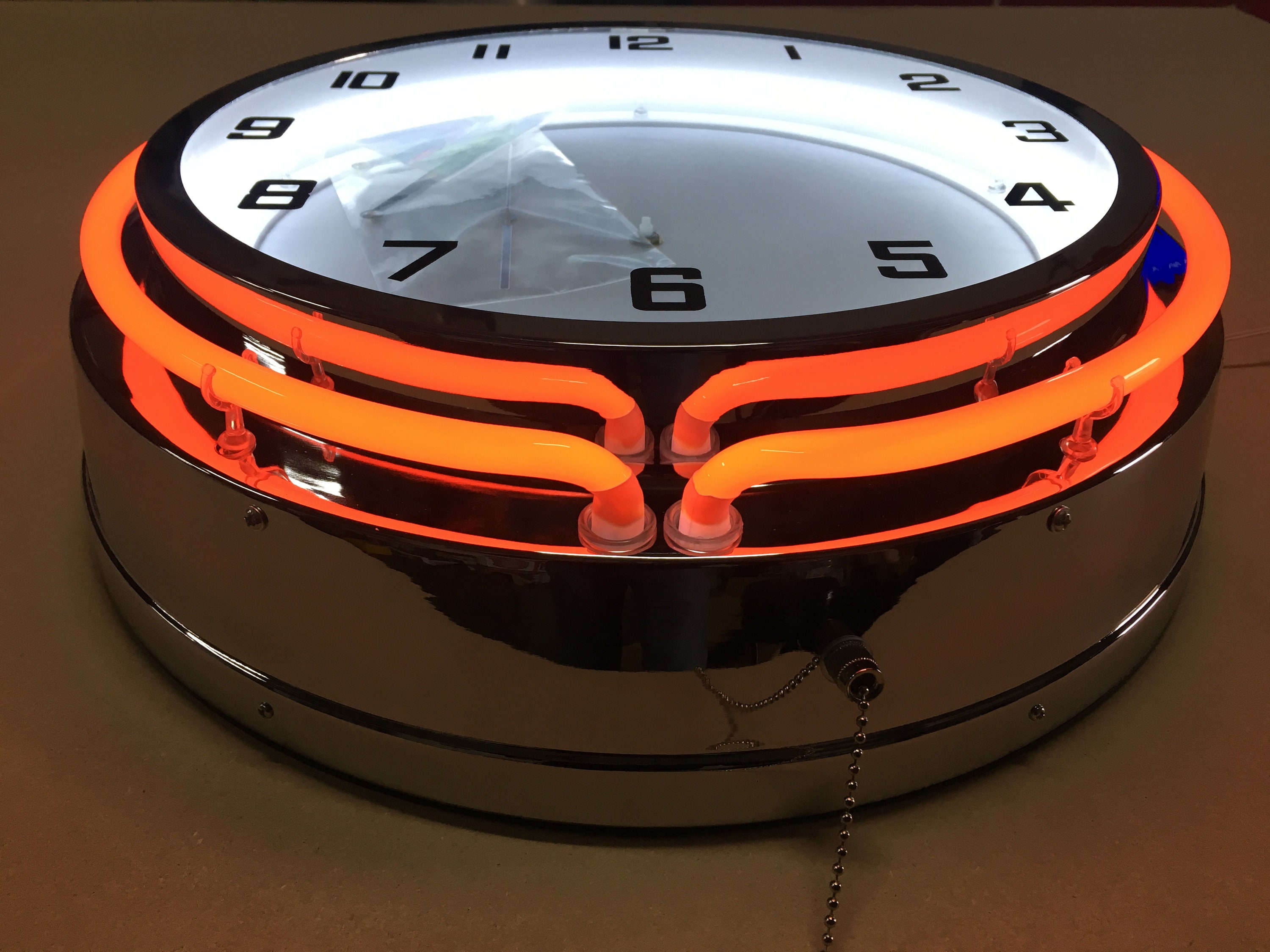 DOUBLE NEON Clock CUSTOM Etsy