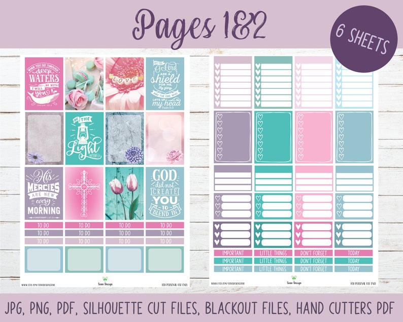 PRINTABLE Christian planner stickers Faith planner stickers | Etsy