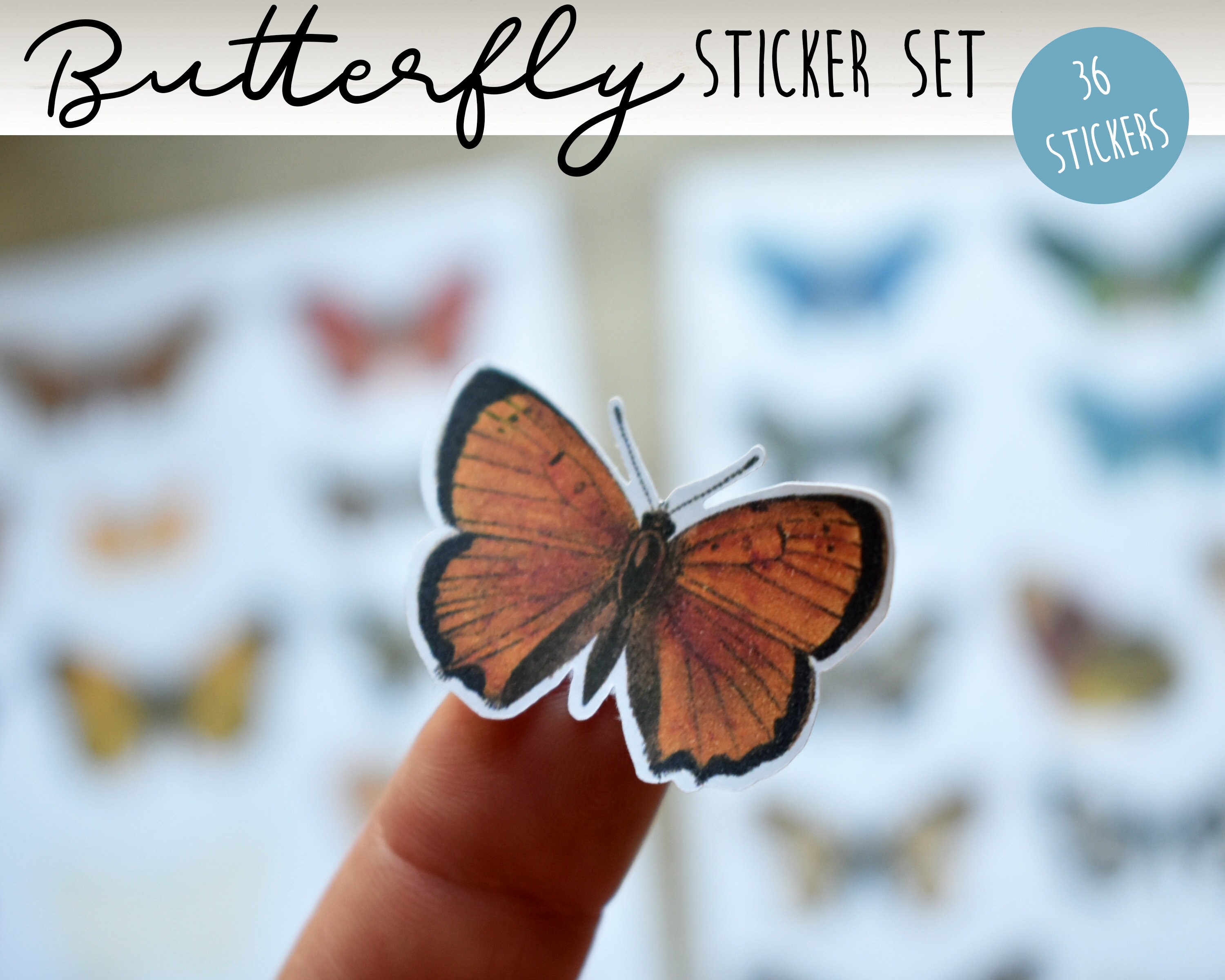 Small Butterfly Stickers Bullet Journaling Stickers Junk Etsy