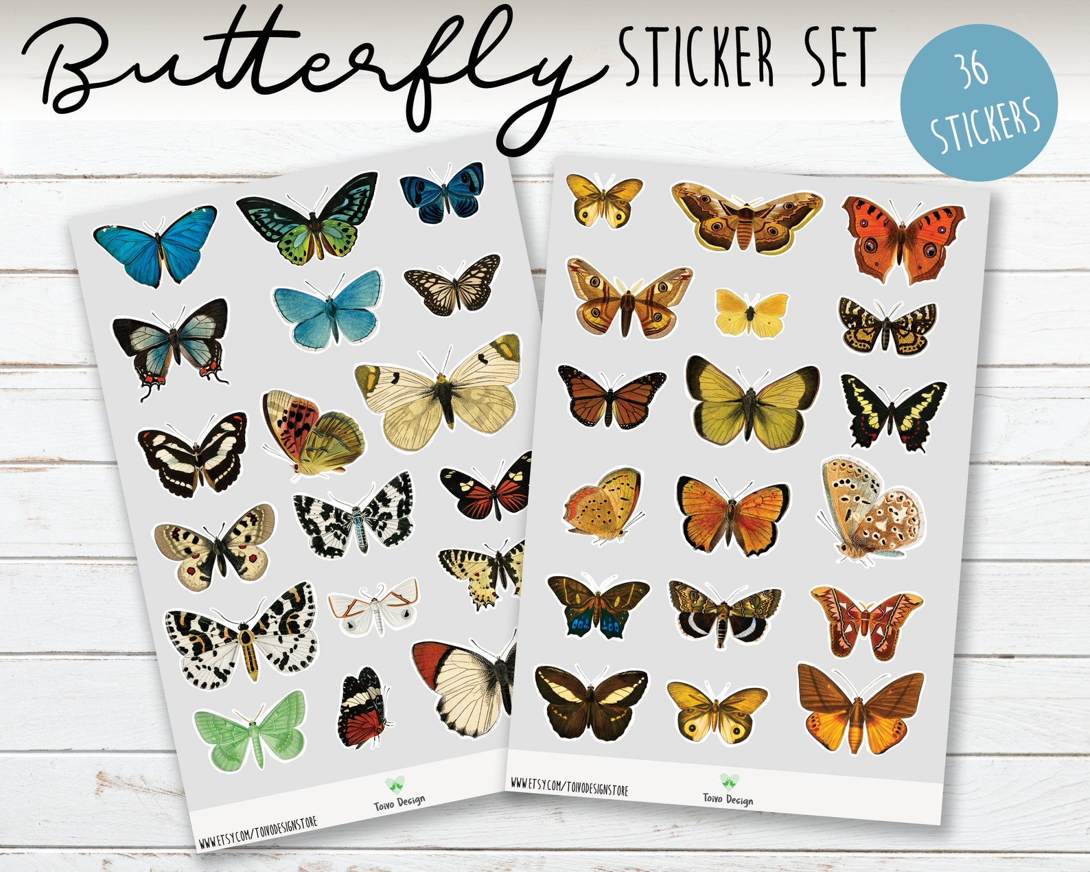 Small Butterfly Stickers Bullet Journaling Stickers Junk Etsy