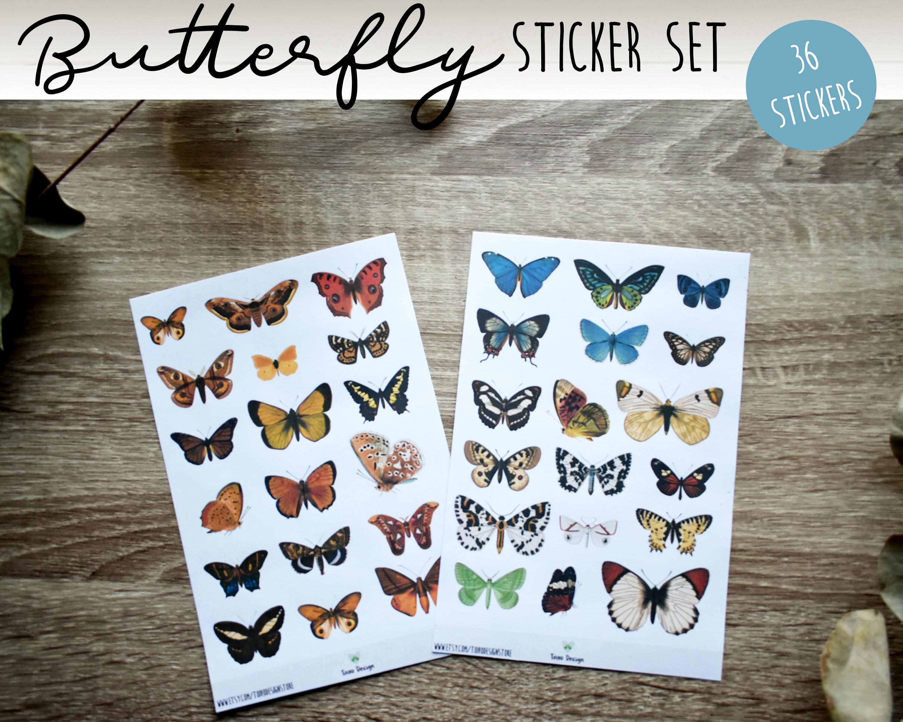 Small Butterfly Stickers Bullet Journaling Stickers Junk Etsy