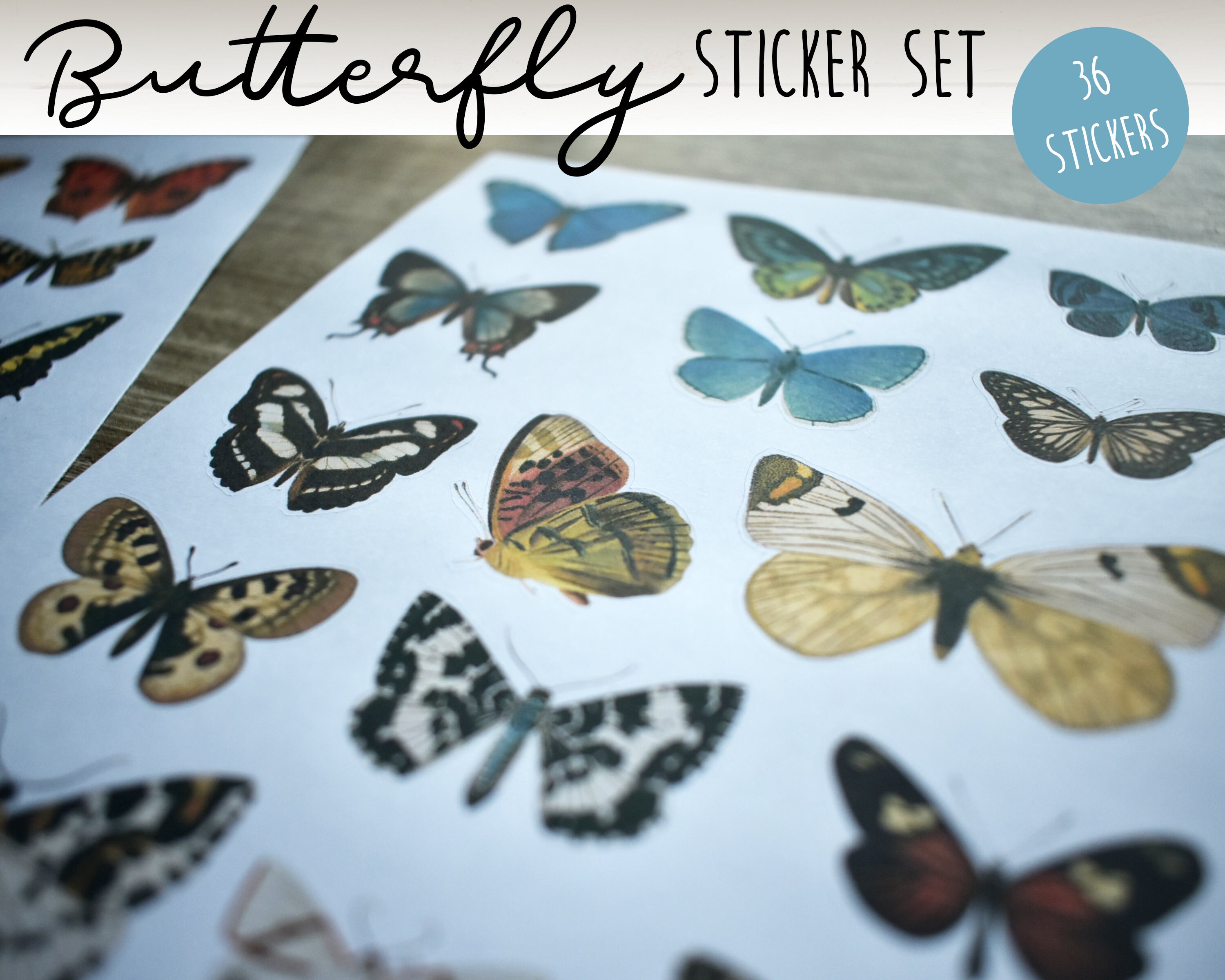 Small Butterfly Stickers Bullet Journaling Stickers Junk Etsy