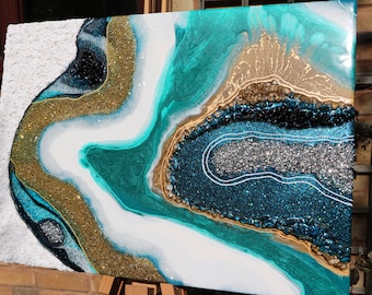 Geode painting | Etsy