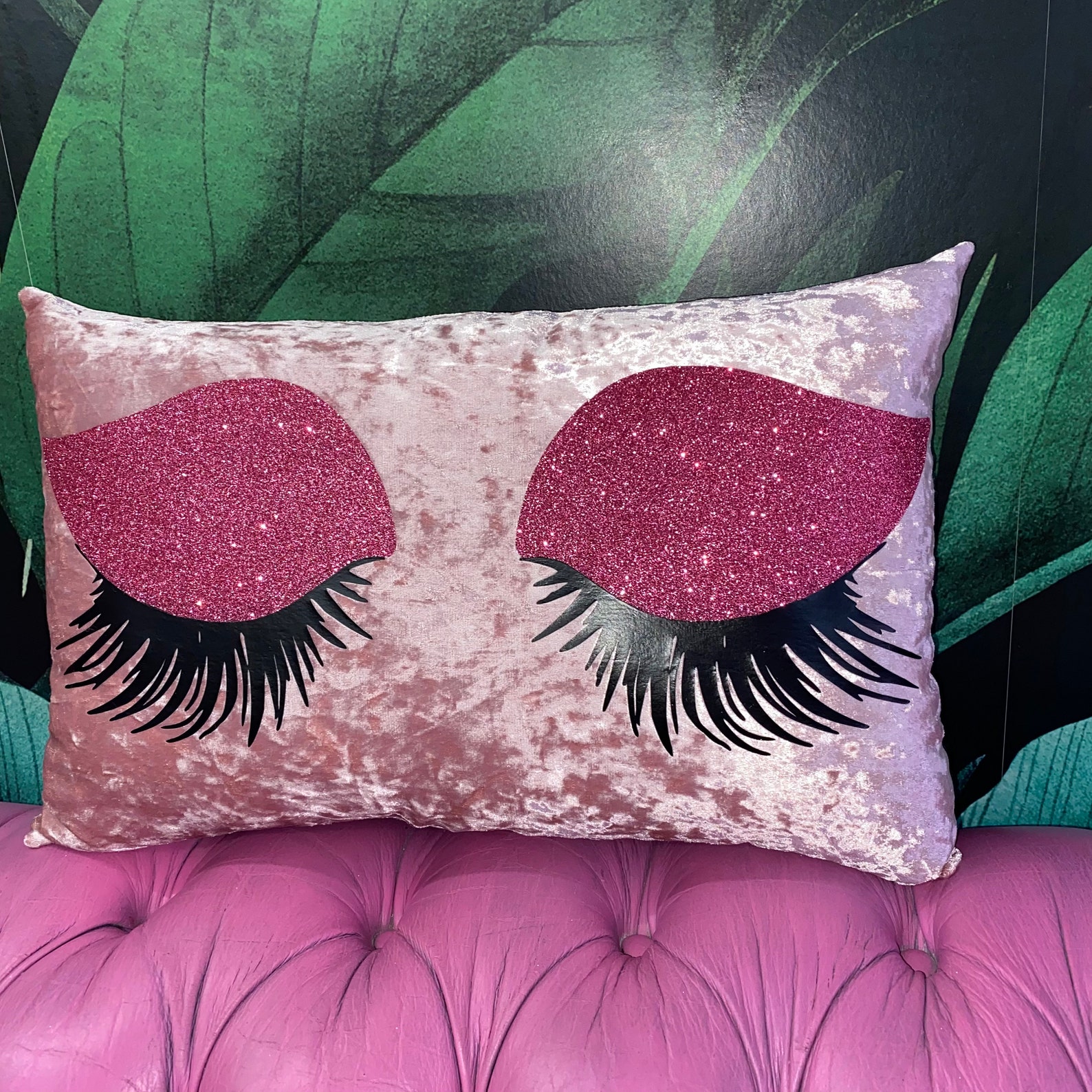 Glitter Cushion Eyelash Crushed Velvet Any Colour Pillow. Etsy