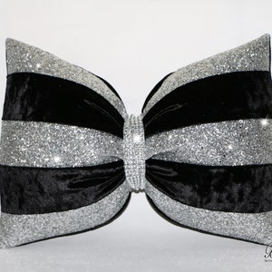 Cushion. Premium Purple Velvet Silver Glitter Bow