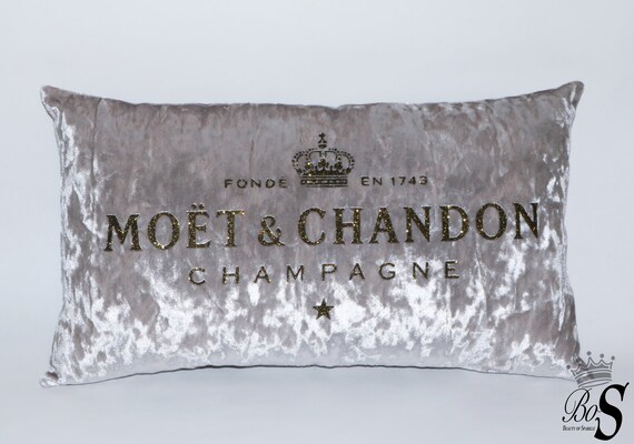 silver glitter cushion