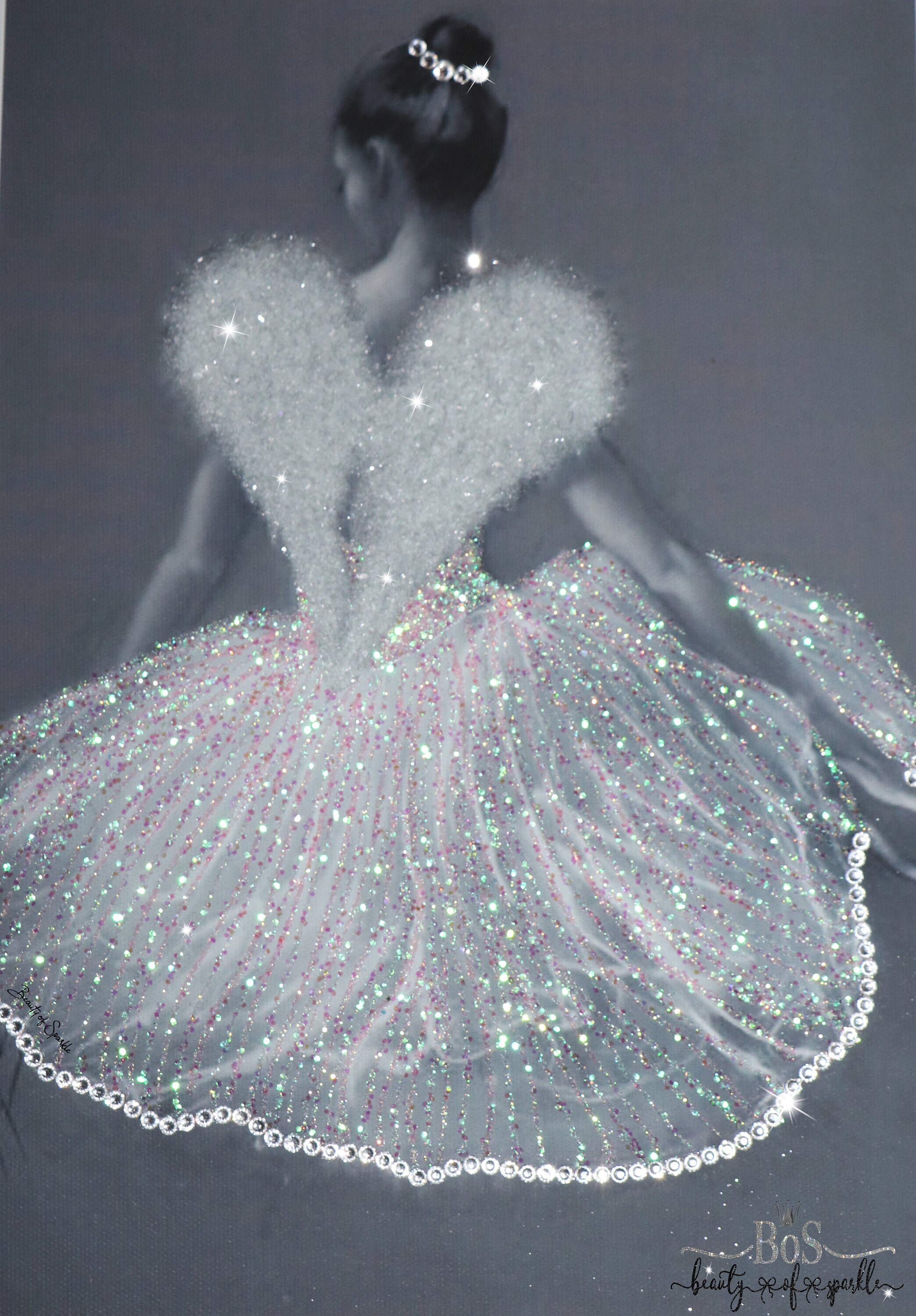 Ballerina Pink Glitter Canvas Picture. Any Size. Print ONLY Etsy UK