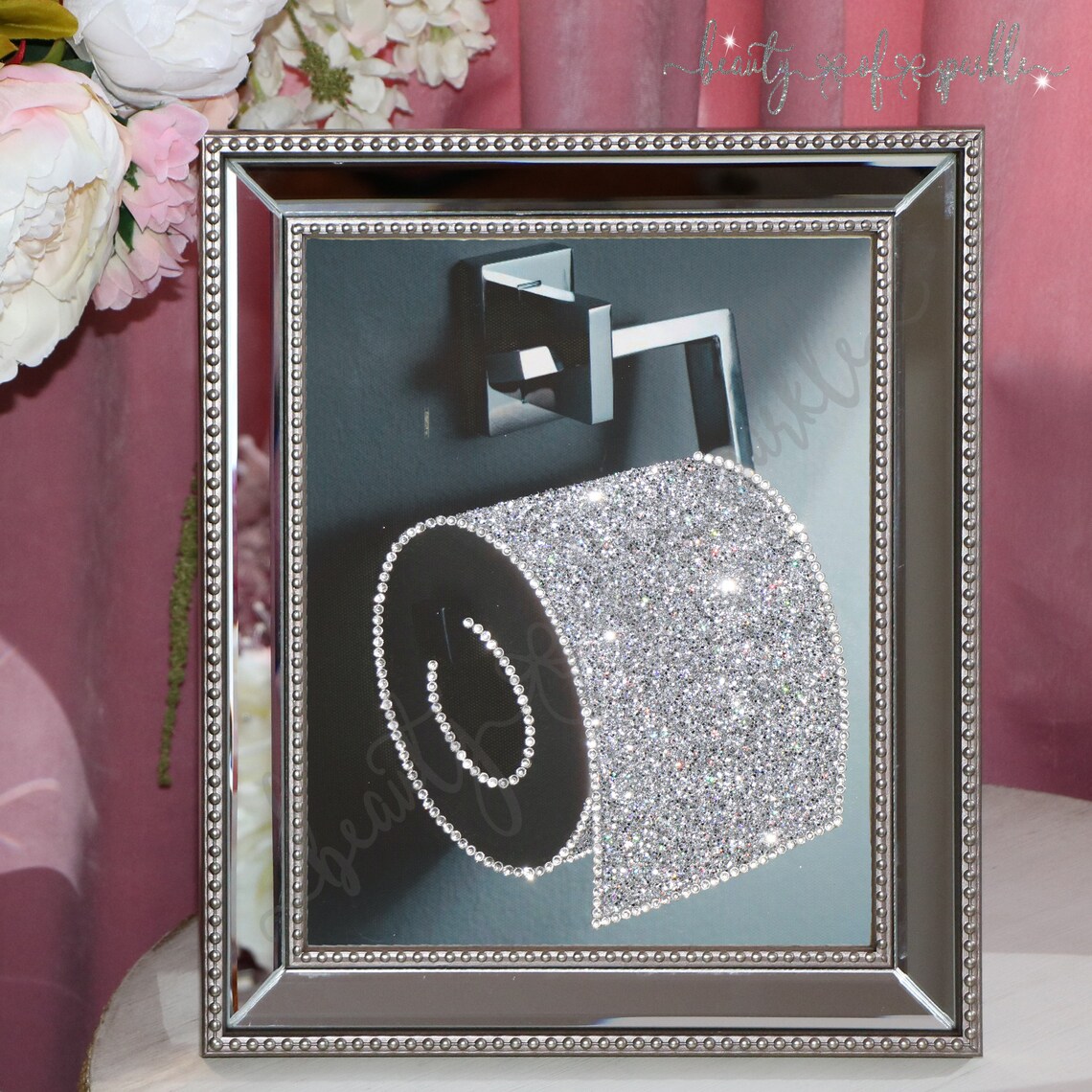 Toilet roll Sparkle Silver Glitter picture Limited edition Etsy