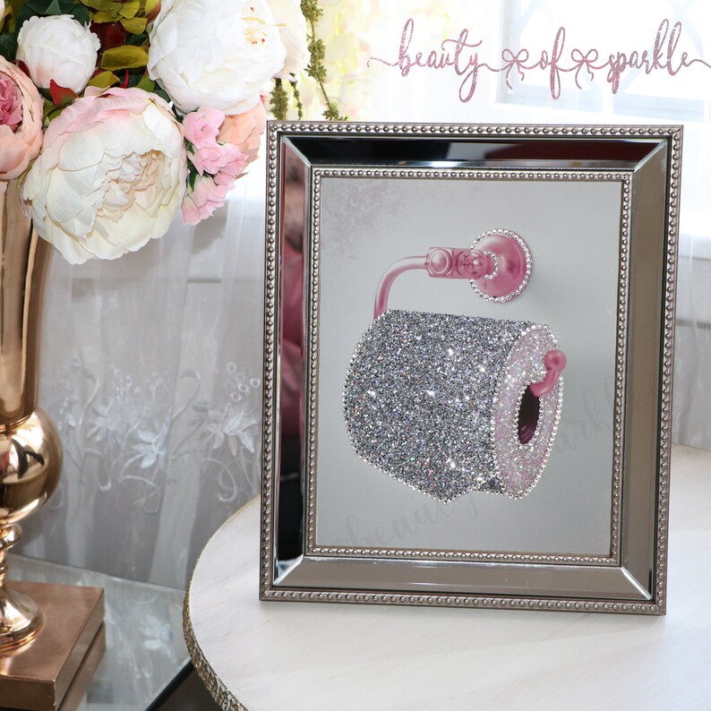 Toilet roll Sparkle Pink / Silver Glitter picture Limited Etsy